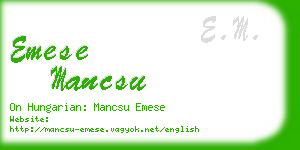 emese mancsu business card